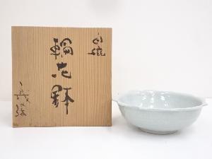 義隆造　白磁輪花鉢（共箱）